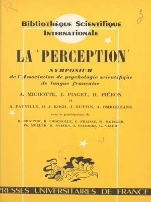 cover image of La perception